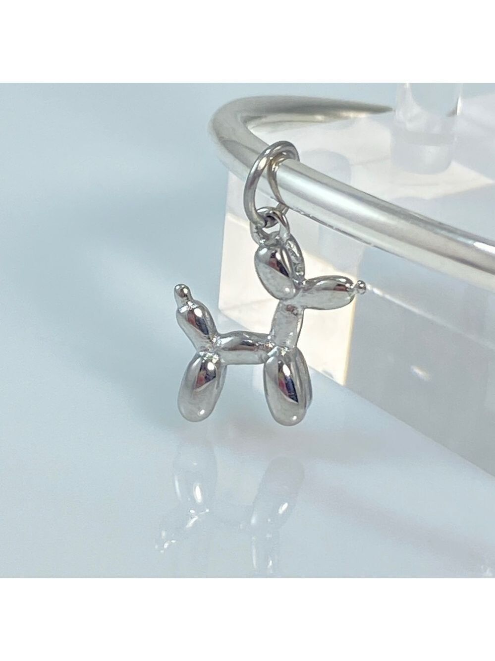 Stainless Steel Balloon Dog Dangle Charm